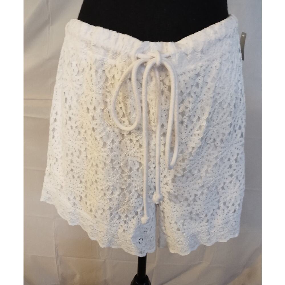 NWT 151 Lace Drawstring Short Women Size XL Cotton/Nylon Floral Lace Romantic